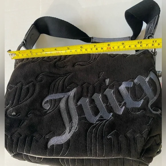 Vintage Juicy Couture Royal Juicy Black Velour Bag from 2009 With Original Tags - Picture 13 of 14
